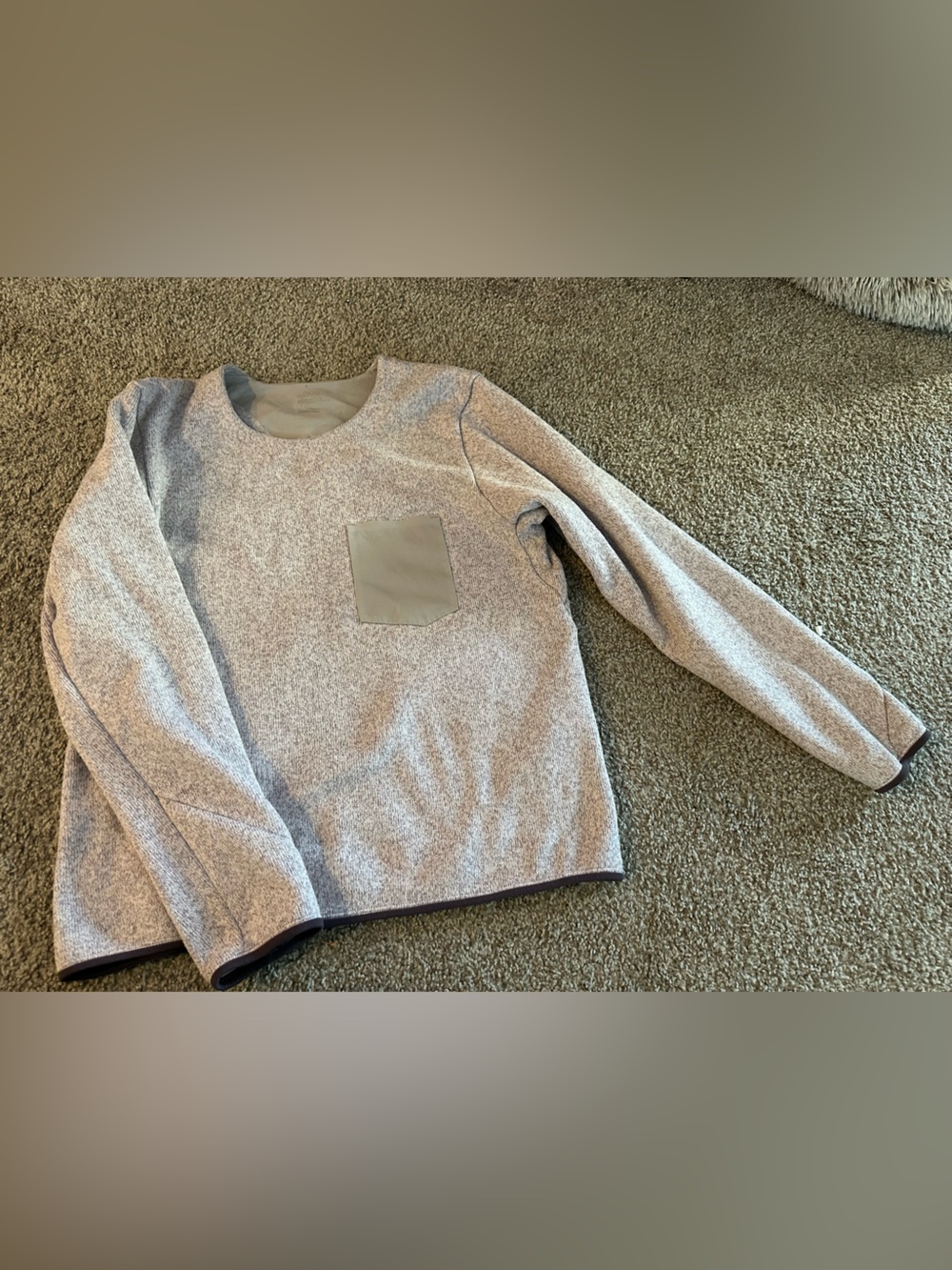 Arc'teryx Light Gray Crewneck Sweater with Chest Patch